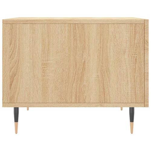 Sofaborde 2 stk. 50x50x40 cm konstrueret træ sonoma-eg