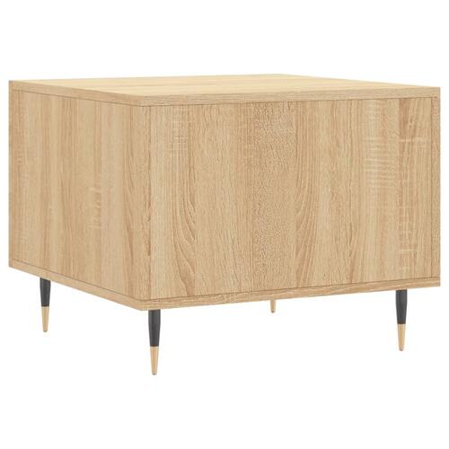 Sofaborde 2 stk. 50x50x40 cm konstrueret træ sonoma-eg