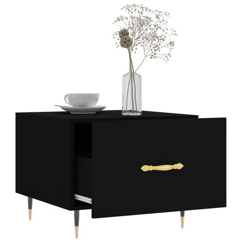 Sofaborde 2 stk. 50x50x40 cm konstrueret træ sort