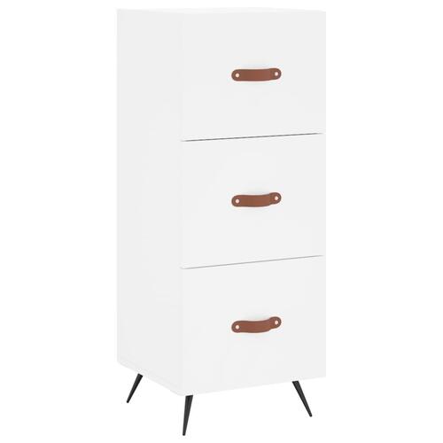 Skab 34,5x34x180 cm konstrueret træ hvid