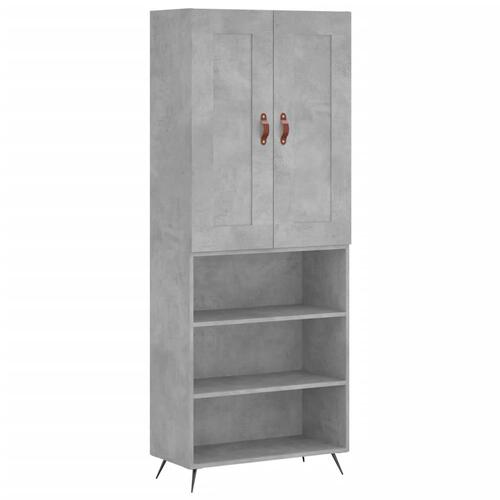 Højskab 69,5x34x180 cm konstrueret træ betongrå