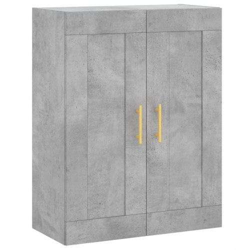 Højskab 69,5x34x180 cm konstrueret træ betongrå