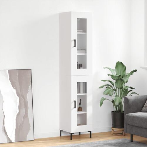 Skab 34,5x34x180 cm konstrueret træ hvid