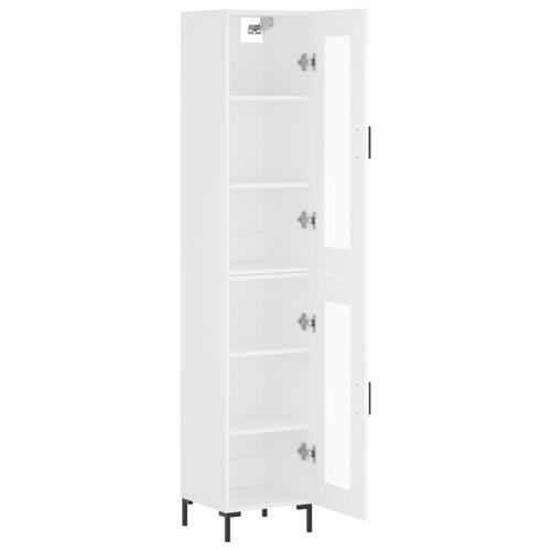 Skab 34,5x34x180 cm konstrueret træ hvid