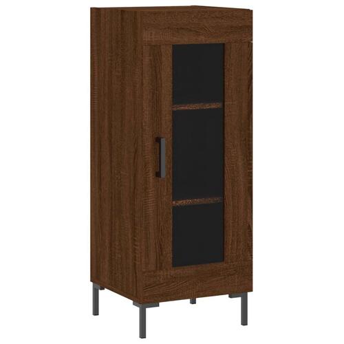 Skab 34,5x34x180 cm konstrueret træ brun egetræsfarve
