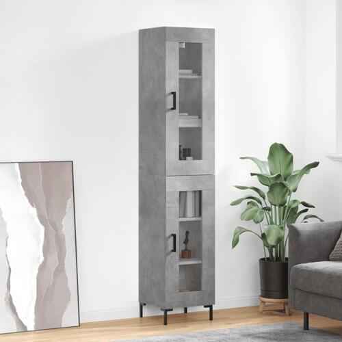 Skab 34,5x34x180 cm konstrueret træ betongrå