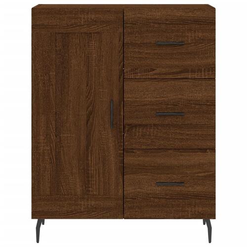 Højskab 69,5x34x180 cm konstrueret træ brun egetræsfarve
