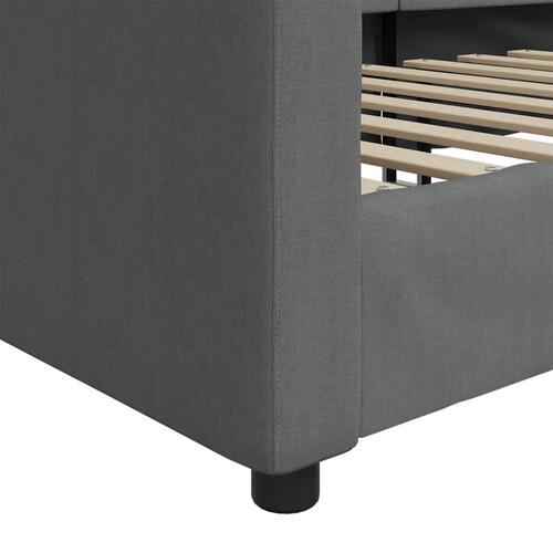 Daybed 80x200 cm stof mørkegrå