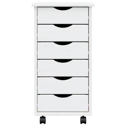 Skuffeskab MOSS massivt fyrretræ hvid