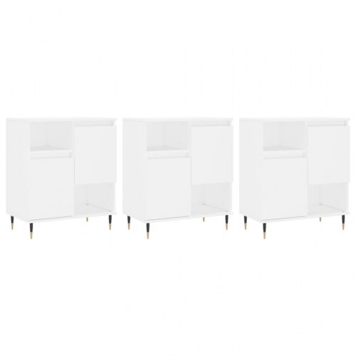 Skænke 3 stk. konstrueret træ hvid