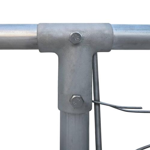 Udendørs hundeløbegård 2 x 2 x 1 m galvaniseret stål