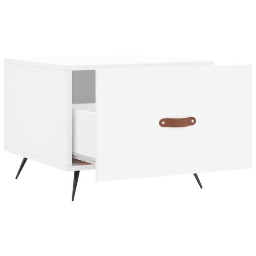 Sofaborde 2 stk. 50x50x40 cm konstrueret træ hvid