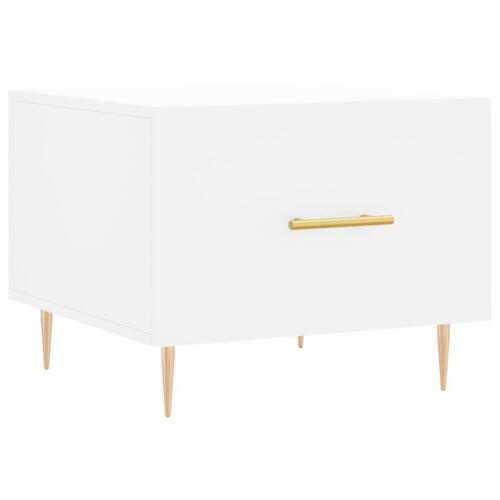 Sofaborde 2 stk. 50x50x40 cm konstrueret træ hvid