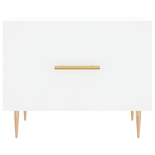 Sofaborde 2 stk. 50x50x40 cm konstrueret træ hvid