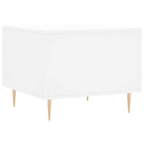 Sofaborde 2 stk. 50x50x40 cm konstrueret træ hvid