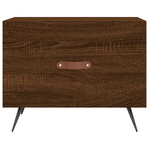 Sofaborde 2 stk. 50x50x40 cm konstrueret træ brun egetræsfarve