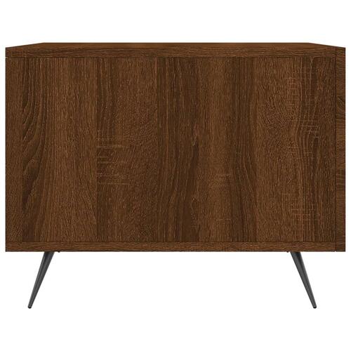 Sofaborde 2 stk. 50x50x40 cm konstrueret træ brun egetræsfarve