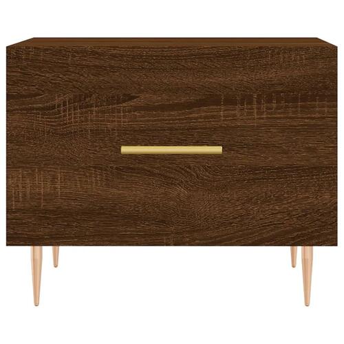 Sofaborde 2 stk. 50x50x40 cm konstrueret træ brun egetræsfarve