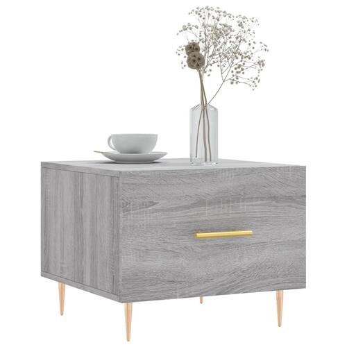 Sofaborde 2 stk. 50x50x40 cm konstrueret træ grå sonoma-eg