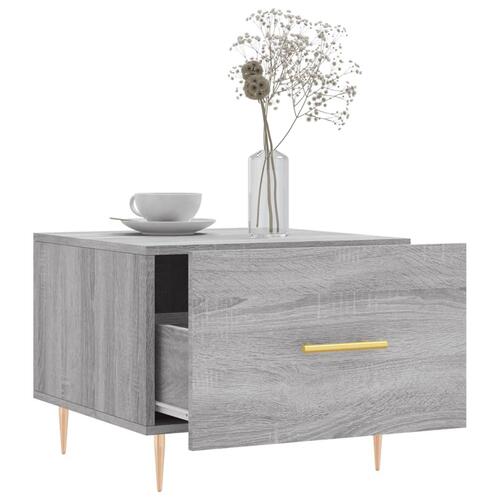 Sofaborde 2 stk. 50x50x40 cm konstrueret træ grå sonoma-eg