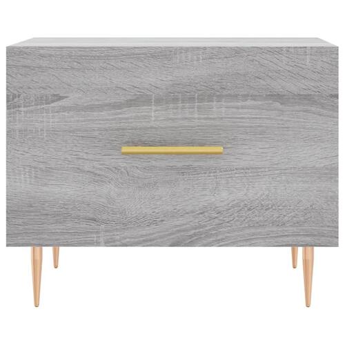 Sofaborde 2 stk. 50x50x40 cm konstrueret træ grå sonoma-eg