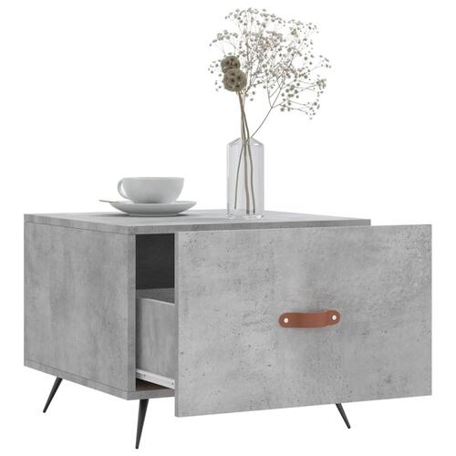 Sofaborde 2 stk. 50x50x40 cm konstrueret træ betongrå
