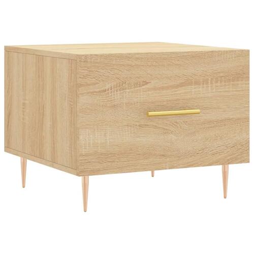 Sofaborde 2 stk. 50x50x40 cm konstrueret træ sonoma-eg
