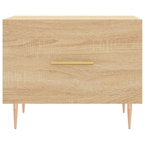 Sofaborde 2 stk. 50x50x40 cm konstrueret træ sonoma-eg