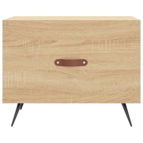 Sofaborde 2 stk. 50x50x40 cm konstrueret træ sonoma-eg