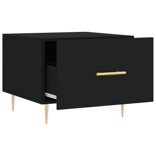 Sofaborde 2 stk. 50x50x40 cm konstrueret træ sort