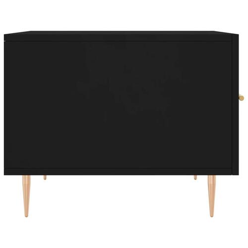 Sofaborde 2 stk. 50x50x40 cm konstrueret træ sort