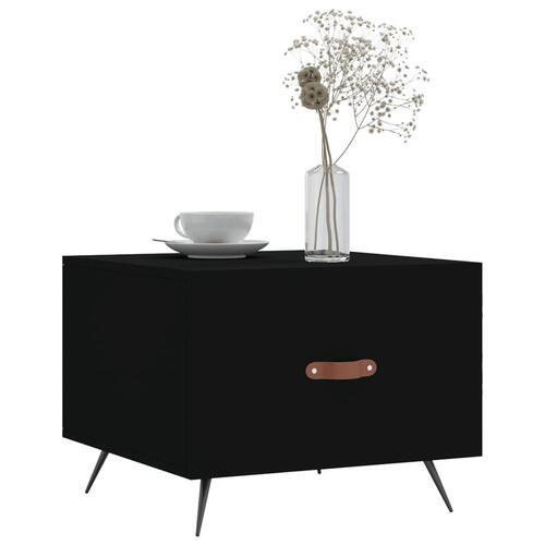 Sofaborde 2 stk. 50x50x40 cm konstrueret træ sort