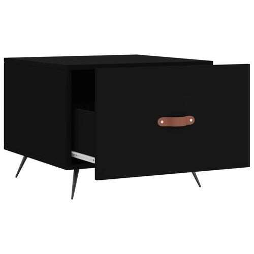 Sofaborde 2 stk. 50x50x40 cm konstrueret træ sort