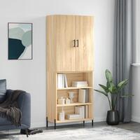 Højskab 69,5x34x180 cm konstrueret træ sonoma-eg