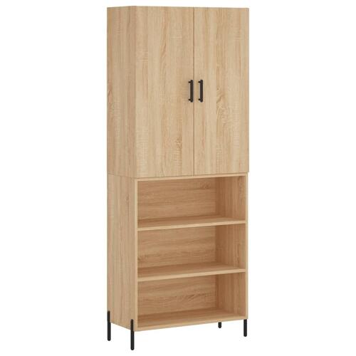 Højskab 69,5x34x180 cm konstrueret træ sonoma-eg