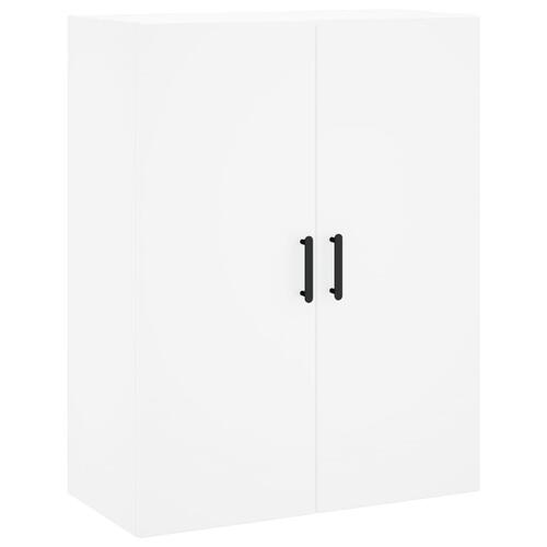 Højskab 69,5x34x180 cm konstrueret træ hvid