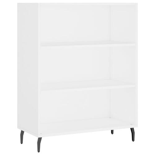 Højskab 69,5x34x180 cm konstrueret træ hvid