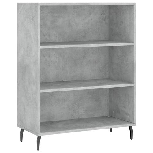 Højskab 69,5x34x180 cm konstrueret træ betongrå