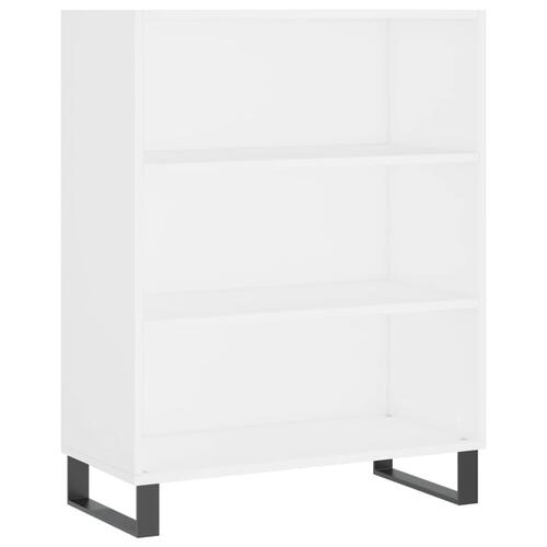 Højskab 69,5x34x180 cm konstrueret træ hvid