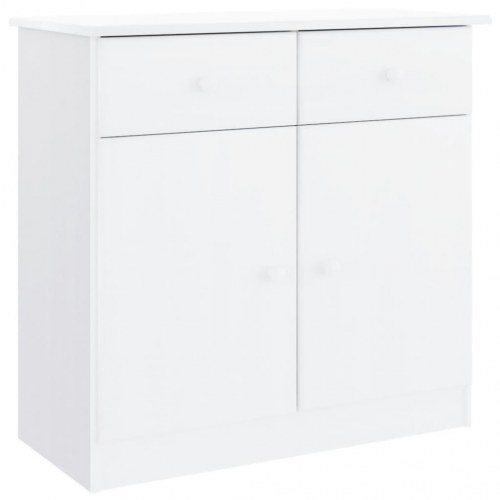 Højskab ALTA 77×35×165 cm i massivt fyrretræ - hvid