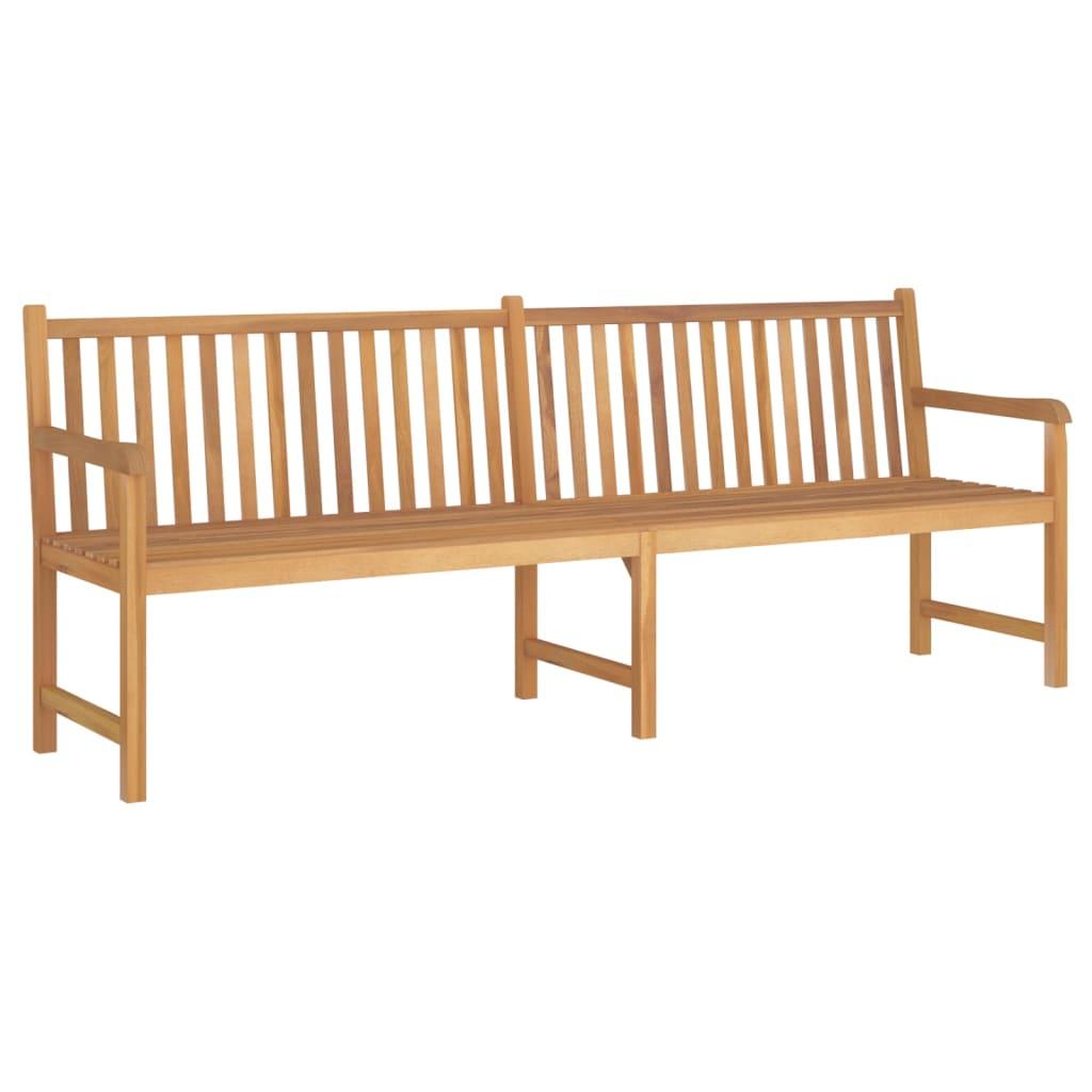 Havebænk 228 cm massivt teaktræ