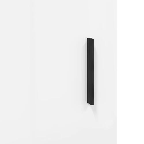 Skab 34,5x34x180 cm konstrueret træ hvid højglans