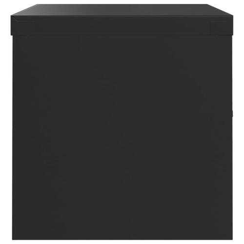 Arkivskab 90x40x40 cm stål sort