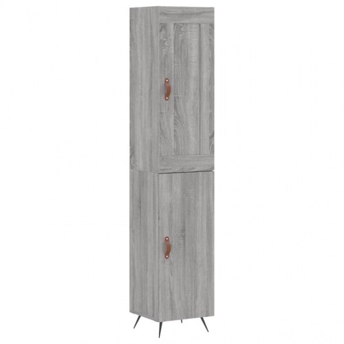 Højskab 34,5×34×180 cm i konstrueret træ - grå sonoma-eg