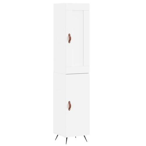 Skab 34,5x34x180 cm konstrueret træ hvid