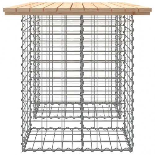 Havebord i gabiondesign 100×70×72 cm - massivt fyrretræ