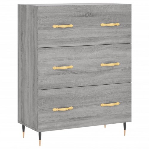 Højskab 69,5×34×180 cm - konstrueret træ i grå sonoma-eg