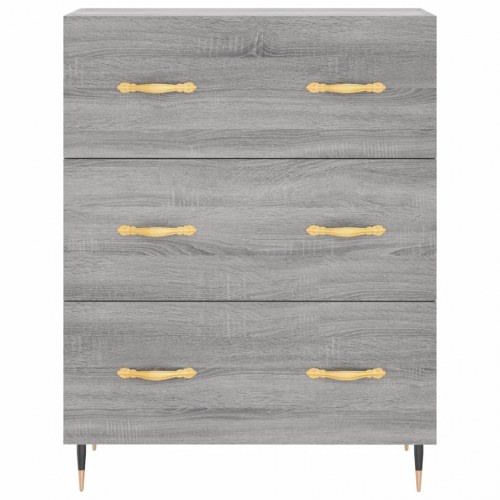 Højskab 69,5×34×180 cm - konstrueret træ i grå sonoma-eg