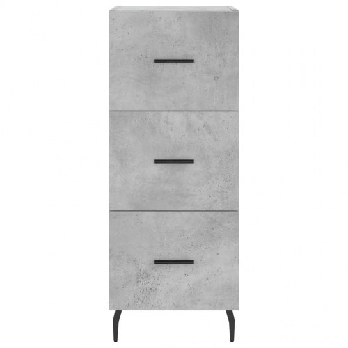Højskab i konstrueret træ med glaslåge - betongrå, 34,5×34×180 cm
