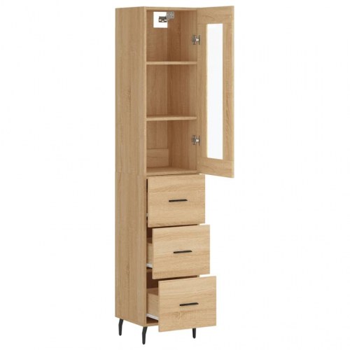 Højskab 34,5×34×180 cm i konstrueret træ - sonoma-eg